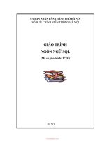 GIÁO TRÌNH NGÔN NGỮ SQL 