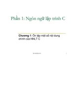 BÀI GIẢNG NGÔN NGỮ lập TRÌNH c và c++ 