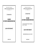 Phát triển các tổ chức tài chính nông thôn Việt Nam