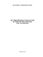 QUY TRÌNH KIỂM ĐỊNH KỸ THUẬT AN TOÀN HỆ THỐNG CÁP TREO CHỞ NGƯỜI