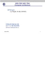BÀI GIẢNG KIẾN TRÚC máy TÍNH   GIỚI THIỆU 