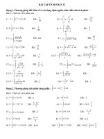 Bài tập tích phân ôn thi tốt nghiệp THPT quốc gia