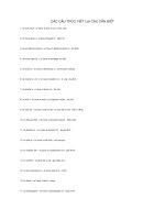 CÁC CẤU TRÚC VIẾT LẠI CÂU