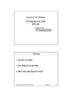 BÀI GIẢNG lập TRÌNH c TRÊN WINDOWS 