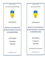 Phân tích các yếu tố ảnh hưởng đến biến động giá bất động sản nhà đất để ở tại thành phố Hồ Chí Minh
