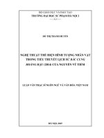 Nghệ thuật thể hiện hình tượng nhân vật trong tiểu thuyết lịch sử bắc cung hoàng hậu (2014) của nguyễn vũ tiềm 