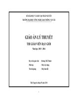 GIÁO ÁN LÝ THUYẾT THI GIÁO VIÊN DẠY GIỎI