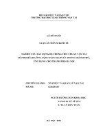 Nghiên cứu xây dựng hệ thống tiêu chuẩn vận tải hành khách công cộng bằng xe buýt trong thành phố  ứng dụng cho thành phố Hà Nội
