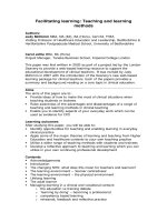 Teaching and learning  methods