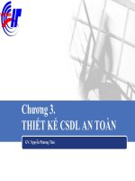 BÀI GIẢNG môn AN TOÀN cơ sở dữ LIỆU   THIẾT kế cơ sở dữ LIỆU AN TOÀN   NGUYỄN PHƯƠNG tâm 