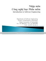 BÀI GIẢNG NHẬP môn CÔNG NGHỆ học PHẦN mềm   THIẾT kế và lập TRÌNH DESIGN AND PROGRAMMING 
