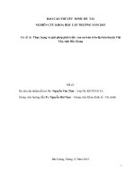 Báo cáo đề tài khoa học cấp trường về sản xuất rau an toàn