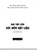 BÀI tập lớn sức bền vật LIỆU 