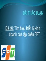 Tìm hiểu triết lý kinh doanh của tập đoàn FPT