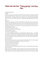 Phân tích bài thơ “Tràng giang” của Huy Cận