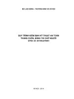 QUY TRÌNH KIỂM ĐỊNH KỸ THUẬT AN TOÀN THANG CUỐN, BĂNG TẢI CHỞ NGƯỜI