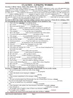 CLAUSES – LINKING WORDS