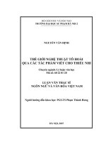 Thế giới nghệ thuật tô hoài qua các tác phẩm viết cho thiếu nhi