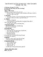 CHUYÊN ĐỀ ÔN TẬP CUỐI NĂM MÔN TOÁN