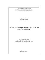 Luận văn người kể chuyện trong truyện ngắn nguyễn ngọc tư 