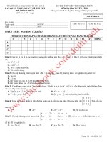 Đề thi UEH đề THI THỬ đại số TUYẾN TÍNH mã đề 115