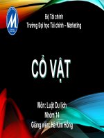 Luật Du lịch: CỔ VẬT