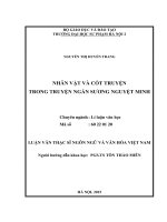 Nhân vật và cốt truyện trong truyện ngắn sương nguyệt minh 