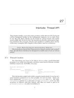 Interlude: Thread API