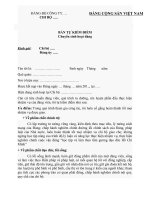 Bản kiểm điểm chuyển sinh hoạt đảng