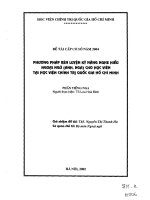 Phương pháp rèn luyện kỹ năng nghe hiểu ngoại ngữ cho học viên tại học viện chính trị quốc gia   phần tiếng nga 