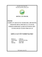 Nghiên cứu một số yếu tố sinh thái – môi trường ảnh h ưởng đến sự phân bố của cây pơ mu (fokienia hodginsii) tại khu bảo tồn thiên nhiên hoàng liên – văn bàn, huyện văn bàn tỉnh lào cai 