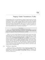 Paging: Faster Translations (TLBs)