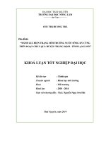 Đánh giá hiện trạng môi trường nước sông kỳ cùng trên đoạn chảy qua huyện tràng định   tỉnh lạng sơn 