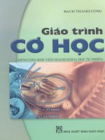 GIÁO TRÌNH cơ học   BẠCH THÀNH CÔNG 