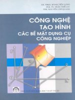 GIÁO TRÌNH CÔNG NGHỆ tạo HÌNH các bề mặt DỤNG cụ CÔNG NGHIỆP 