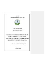 Nghiên cứu bào chế tiểu phân nano artesunat sử dụng poly(acid lacticcoglycolic) bao polyethylen glycol