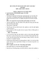 ĐỀ CƯƠNG ON THI TUYỂN VIÊN CHỨC GIÁO DUC