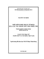 Thế giới nghệ thuật tô hoài qua các tác phẩm viết cho thiếu nhi 