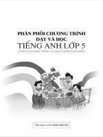 phan phoi chuong trinh tieng anh lop 5 moi 20162017