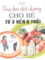 Xây dựng thực đơn cho bé từ 3 đến 6 tháng tuổi