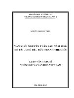 Văn xuôi nguyễn tuân sau năm 1954 đề tài   chủ đề   bức tranh thế giới 