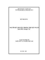 Người kể chuyện trong truyện ngắn nguyễn ngọc tư 