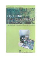GIÁO TRÌNH bảo TRÌ và QUẢN lý PHÒNG máy TÍNH 