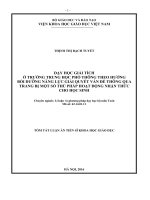 Dạy học giải tích ở trường trung học phổ thông theo hướng bồi dưỡng năng lực giải quyết vấn đề thông qua trang bị một số thủ pháp hoạt động nhận thức (TT)