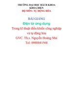 BÀI GIẢNG điện tử ỨNG DỤNG TRONG kỷ THUẬT điều KHIỂN CÔNG NGHIỆP và tự ĐỘNG hóa 