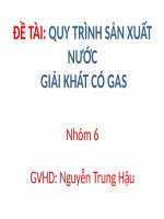 Đề tài quy trình sản xuất nước giải khát có ga