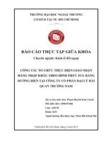 Công tác tổ chức thực hiện giao nhận hàng nhập khẩu theo hình thức fcl bằng đường biển tại công ty cổ phần đại lý hải quan trường nam