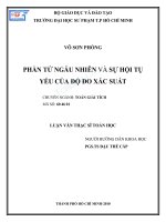 Phần tử ngẫu nhiên và sự hội tụ yếu của độ đo xác suất 