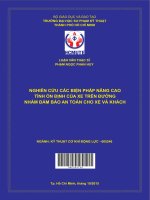 nghiên cứu các biện pháp nâng cao tính ổn định của xe trên đường nhằm đảm bảo an toàn cho xe và khách