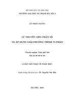 Luận văn thạc sĩ toán lý thuyết liên phân số và áp dụng giải phương trình vi phân 